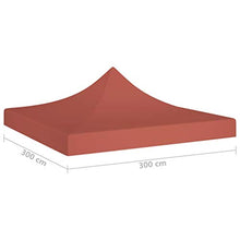 vidaXL Tetto per Tendone per Feste 3x3 m Terracotta 270 g/m²