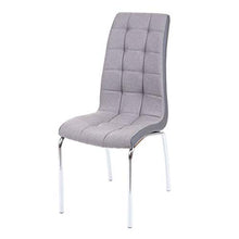 Mendler Set 2X sedie Sala da Pranzo Design Moderno HWC-F29 Tessuto Ecopelle Grigio Chiaro