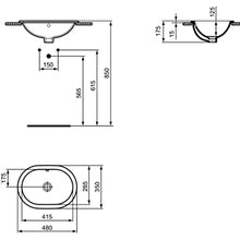 Ideal Standard – Lavabo da S/Rubinetto Connect 48 cm (e504501)