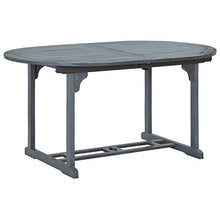E E-NICES Tavolo da Giardino Grigio 200x100x74 cm in Legno di Acacia