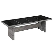 FAMIROSA Tavolo da Giardino 240x90x74 cm in Polyrattan e Vetro