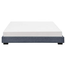 Corium Struttura Letto Imbottito 140 x 200 cm Letto con Rivestimento in Tessuto 1 Piazza e Mezza - Grigio Scuro