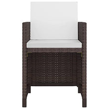 vidaXL Set da Pranzo da Giardino 13 pz Polyrattan Marrone Tavolo Sedie Cuscini