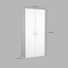 Homemania ARD537 Armadio Midilli, Bianco in Legno, 80 x 47 x 180 cm