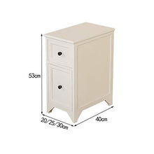 Comodino HAIZHEN Armadio Stretto, for Camera da Letto, Piccolo Tavolo 2 cassetti/Completamente assemblato/Risparmia Spazio (Size : 25 * 40 * 53cm)