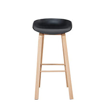 Set di 2 sgabelli da bar, piedi in metallo, per sala da pranzo, bistrot, bar, 82 cm, colore: nero