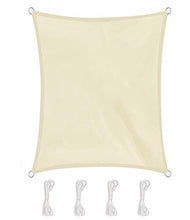 AWNIC Tenda Parasole per Esterni a Vela Impermeabile e Resistente Anti-ultravioletti Veranda per Balcone da Giardino Tenda da Sole Rettangolare Beige 3 x 3m