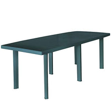 Oushome Tavolo da Giardino Verde 210x96x72 cm in Plastica