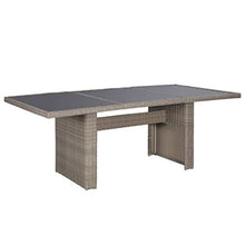 SKM Set da Pranzo da Giardino 7 pz in Polyrattan Marrone-7796