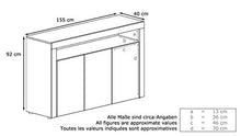 Domando Credenza Andria in Bianco Opaco e Bianco Lucido Harmony
