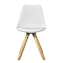 [en.casa] 6X Sedia da Pranzo Bianco Imbottita Sala da Pranzo Similpelle Set Cucina