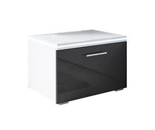 muebles bonitos Comodino di Design Victoria Bianco Nero con LED RGB