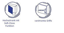 VBChome - Armadietto da Bagno, 1 Anta, Colore: Bianco Lucido Siles
