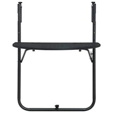 E E-NICES Tavolo da Balcone Pensile Nero 60x64x83,5cm Plastica Rattan