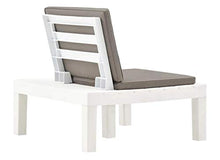 Tomaino Salotto da Giardino in plastica componibile a piacimento (Bianco)