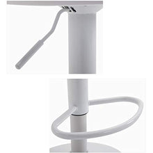 Multi Regolabile-Scopo Sgabello Olio Cera Pelle Swivel Bar Stools con Mid-Indietro E Chrome Baseper Clinica Spa Saloni di Bellezza Reception Desk - Bianco Nero