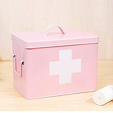 ZSH First Aid Box/Medicina Box portaoggetti con Coperchio/Portatile Governo della Medicina, for la casa, Viaggi sul Posto di Lavoro, Metallo
