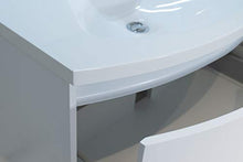OrionShop Mobile Bagno Sospeso KAHINA da 80cm Bianco Opaco con Lavabo Specchio e Lampada LED Inclusi