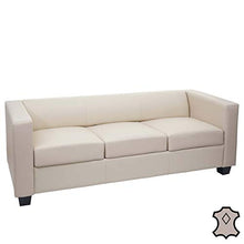 Serie Lille M65 Divano Sofa 3 posti 75x191x70cm Pelle Avorio