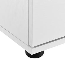 [en.casa] Comodino da Letto Elegante Bianco 3 x cassetti truciolato