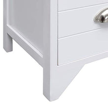 Armadietto con 6 Cassetti Bianco 60x30x75cm Legno di Paulownia