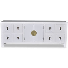 vidaXL Credenza in Stile Asiatico in Legno con 8 Cassetti 2 Ante Mobile Madia