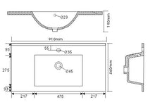 Set di mobili da bagno Firenze 90 (4 parti/C) rovere chiaro e armadio a specchio