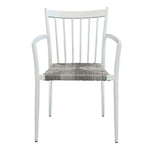 Poltrona Martinica bianca in alluminio, da 55x86x57 cm Bianco