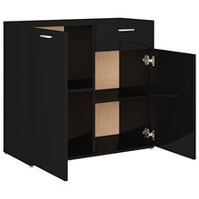 vidaXL Credenza Nero Lucido 80x36x75 cm in Truciolato