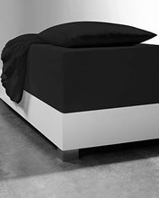 Dream Art, Coprimaterasso in Jersey con Angoli Elasticizzati, Nero (Schwarz), 200 cm x 200 cm