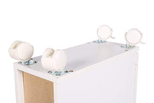MAIMAITI Mobile Bagno Bianco con Ruote ，Ci Sono Due Piccoli cassetti，15 x 33 x 65 cm