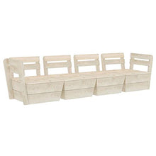 FAMIROSA Divano da Giardino a 4 Posti su Pallet Legno Abete Impregnato