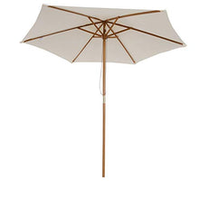 Outsunny Ombrellone in Legno da Esterno Giardino 2.5X2.3M Crema