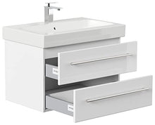 emotion Lavabo con mobiletto, Legno, Bianco Lucido, 75, 2 unità