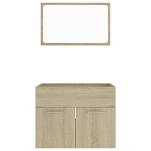 vidaXL Set Mobili da Bagno 2 pz Rovere Sonoma in Truciolato