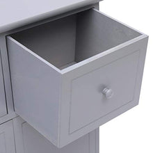 SKM Armadietto Grigio 60x30x75 cm in Legno di Paulownia