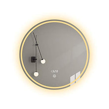 Specchio da bagno specchio luminoso a led intelligente specchio rotondo specchio da trucco con specchio da trucco leggero specchio da bagno oscuramento continuo singolo tocco disappannamento con tem