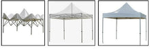 SNODEC Gazebo Pieghevole 3X3 Bianco Acciaio + 4 Teli Laterali PVC 350 g Metro