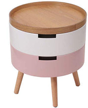 Home Deco Factory Comodino, Polyester, Rosa, 38 x 55 x 38 cm