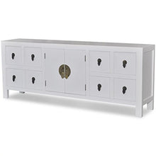vidaXL Credenza in Stile Asiatico in Legno con 8 Cassetti 2 Ante Mobile Madia
