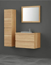 Destock Mobili - Set da bagno, mobile da bagno, colonna e specchio