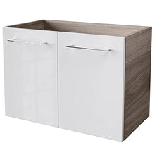 Fackelmann - Set di mobili da bagno, 5 pezzi, modello Lima, da appendere, in ceramica, 60 cm, colore: marrone
