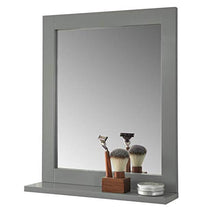SoBuy Specchiera Bagno con mensole Grigio Specchio L40*A50*P10 cm, FRG129-SG