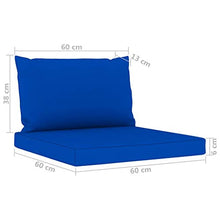 vidaXL Cuscini per Divano Pallet 2 pz Blu in Tessuto