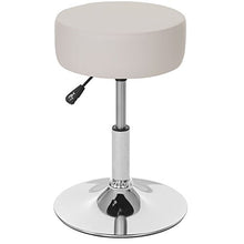 Mendler Coppia sgabelli Regolabili HWC-C22 Ecopelle Ø 35cm Avorio