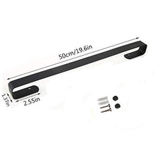Sikiwind - Portasciugamani da parete in acciaio inox, con 1 braccio, 50 cm, colore: Nero