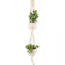MICROSHE Macrame Plant Hanging Planter Gancio per Piante in Cotone per Esterno in Macrame per Piante (Colore : Beige, Dimensione : One)