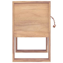 vidaXL Comodino 40x30x50 cm in Legno Massello di Teak