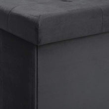 WOLTU Panche Contenitore per Ingresso Cassapanca Pieghevole Ottomane in Velluto, Max Portata Statica di 300 kg, 80 L, 76x37,5x38 cm Grigio SH70gr