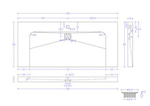 Mobile bagno granito G654 Damo 100cm,1 foro, bianco lucido, specchio